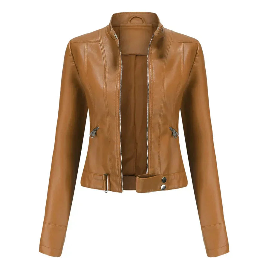 Nadia women's vegan jacket sustainable neutral-tone classic cut eco-friendly layering piece