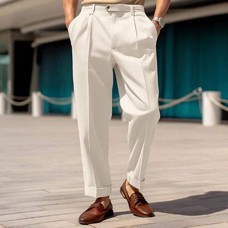 Finnel high-waisted men's business trousers in classic cut with durable tailored design for professionals