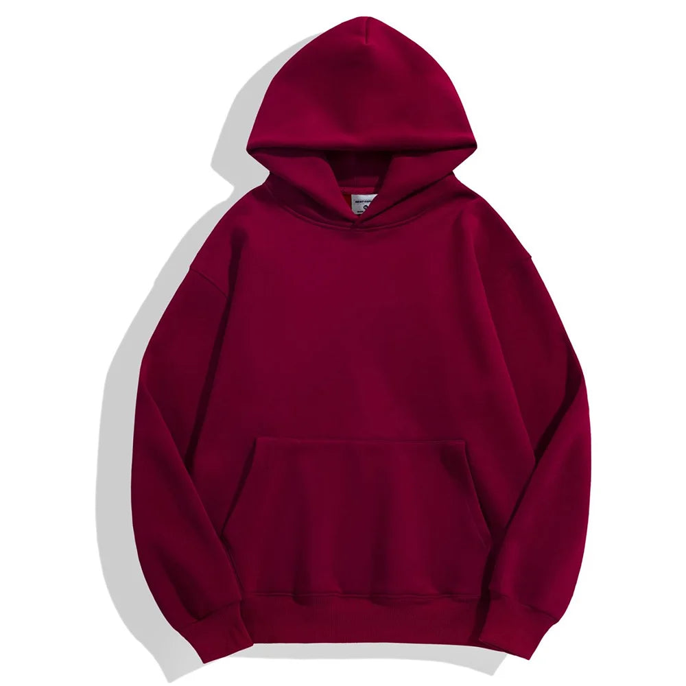 Women's ultra-warm charcoal hoodie thick 480gsm polar fleece velour plush casual winter pullover