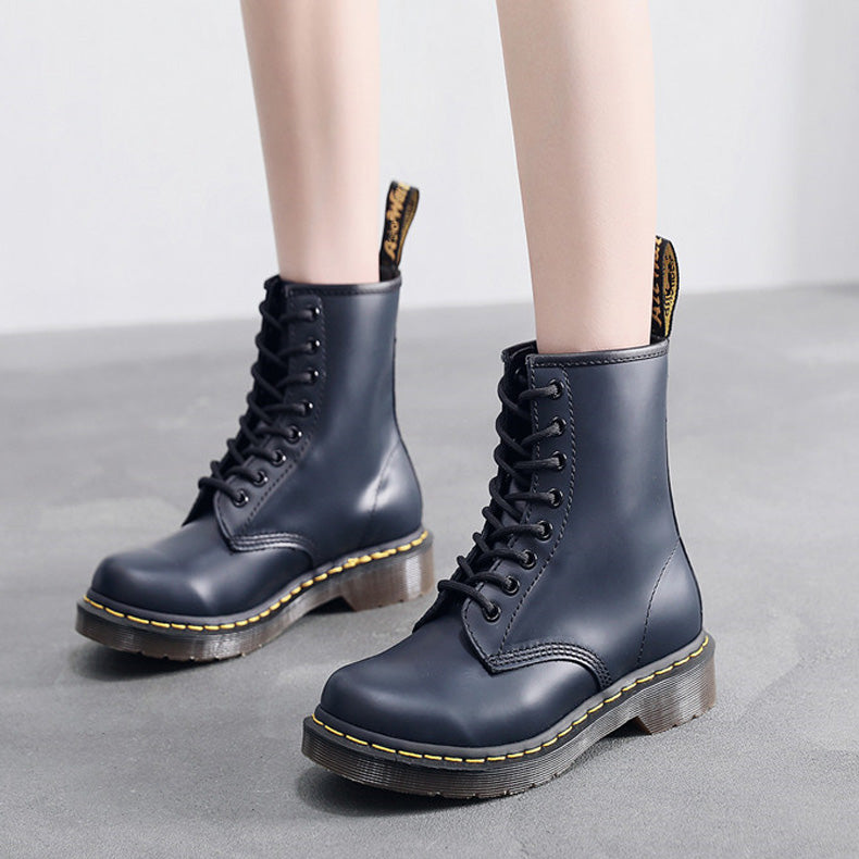 Waterproof orthopedic combat boots unisex wide fit lace-up with pull-tabs all-season rugged durability