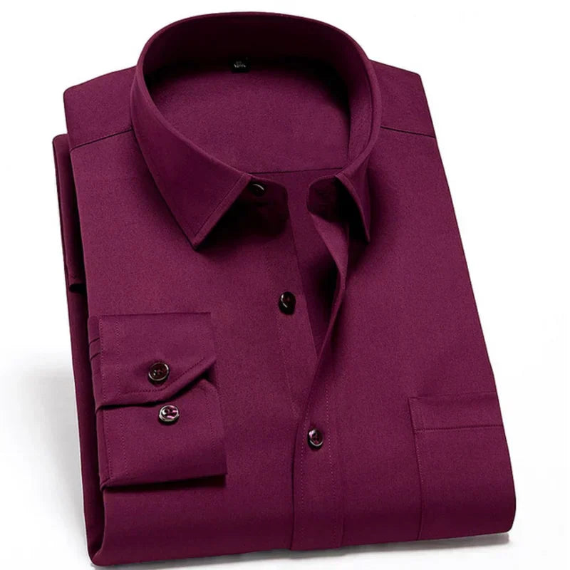 Eloura Moda Mens Stretch Wrinkle Resistant Shirt For Professionals All Day Comfort And Easy Care