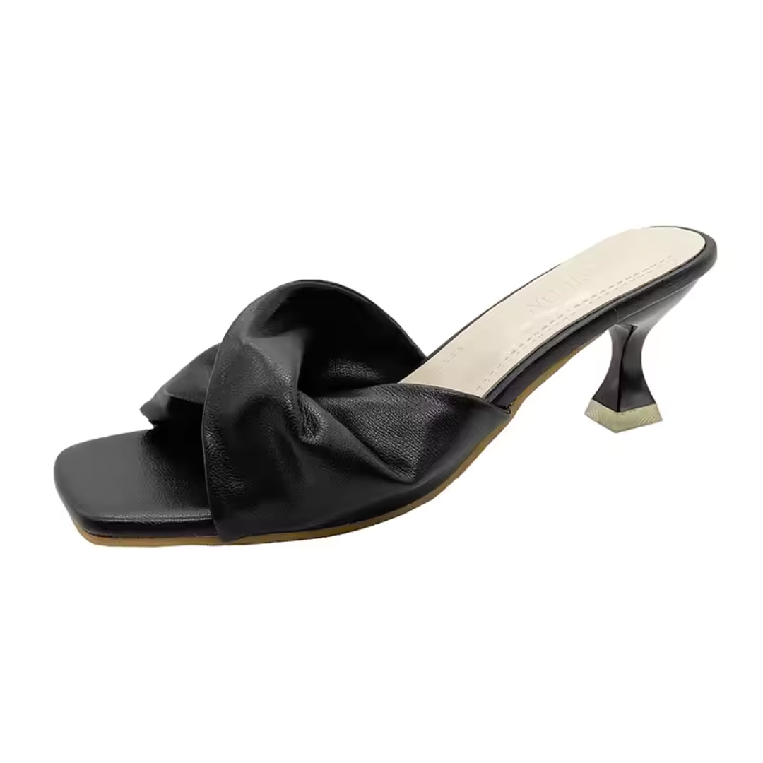 Women's elegant heeled sandals with ergonomic stable heel for all-day comfort and refined silhouette