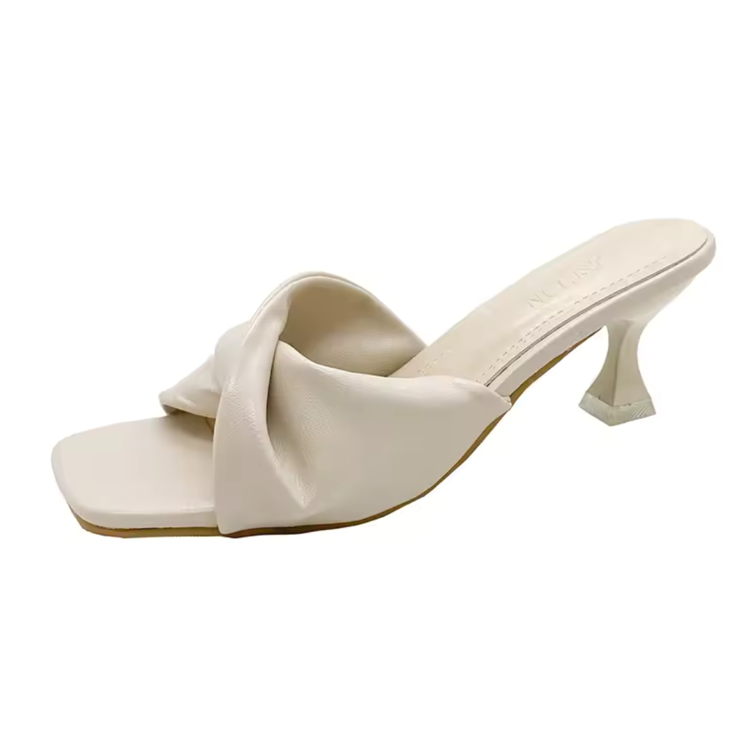 Women's elegant heeled sandals with ergonomic stable support for all-day comfortable wear