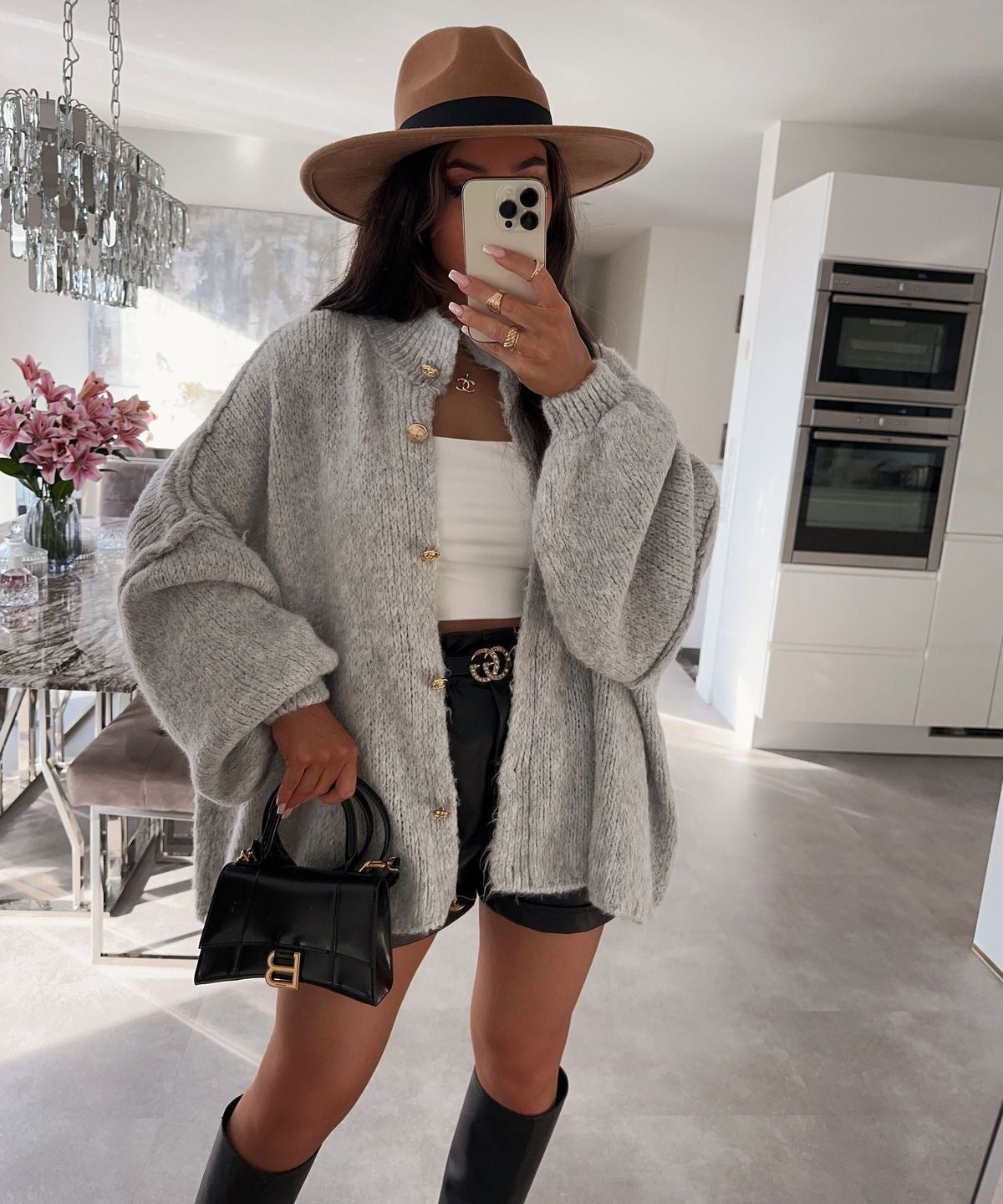 Oversized wool cardigan women relaxed fit minimalist cozy 100% soft wool luxurious warm layer