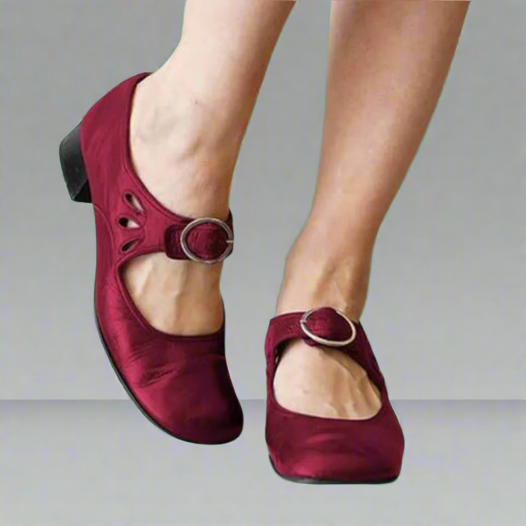 Women's handmade ballet flats with memory foam cushioned insole, genuine leather upper, timeless style