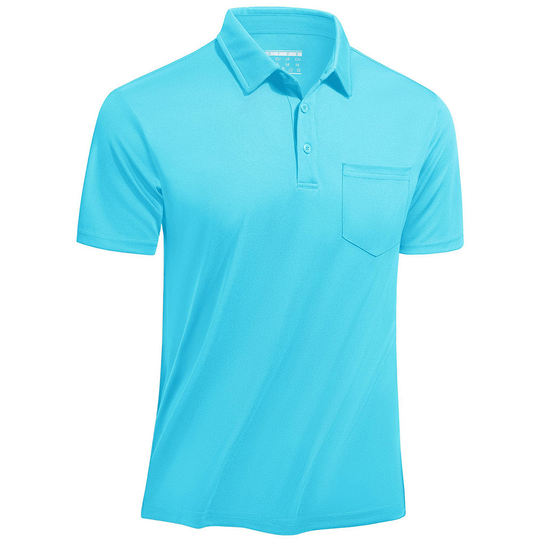 Men's lightweight hiking polo shirt quick-dry moisture-wicking breathable outdoor performance top