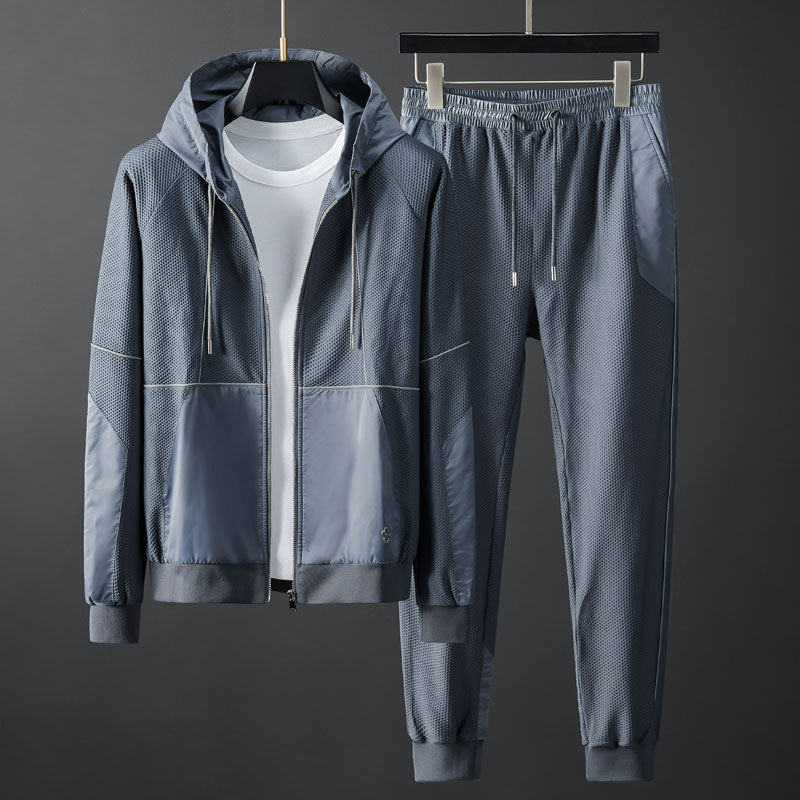 Alessandro Veneti two-piece knit acrylic sport set relaxed fit clean lines for active and casual wear