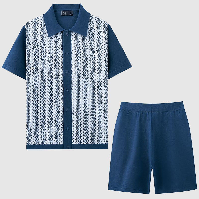 Men's beige linen viscose two-piece set ultra relaxed fit shirt and pants Mediterranean beachwear