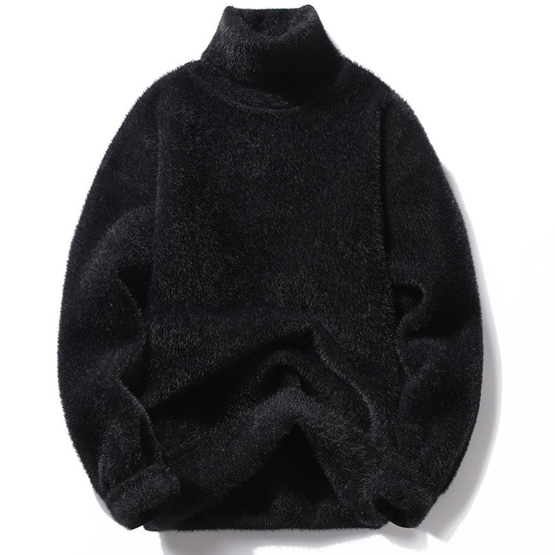 Il Sogno Alessandro Veneti cozy high-collar sweater in soft cashmere-blend poly with luxurious drape