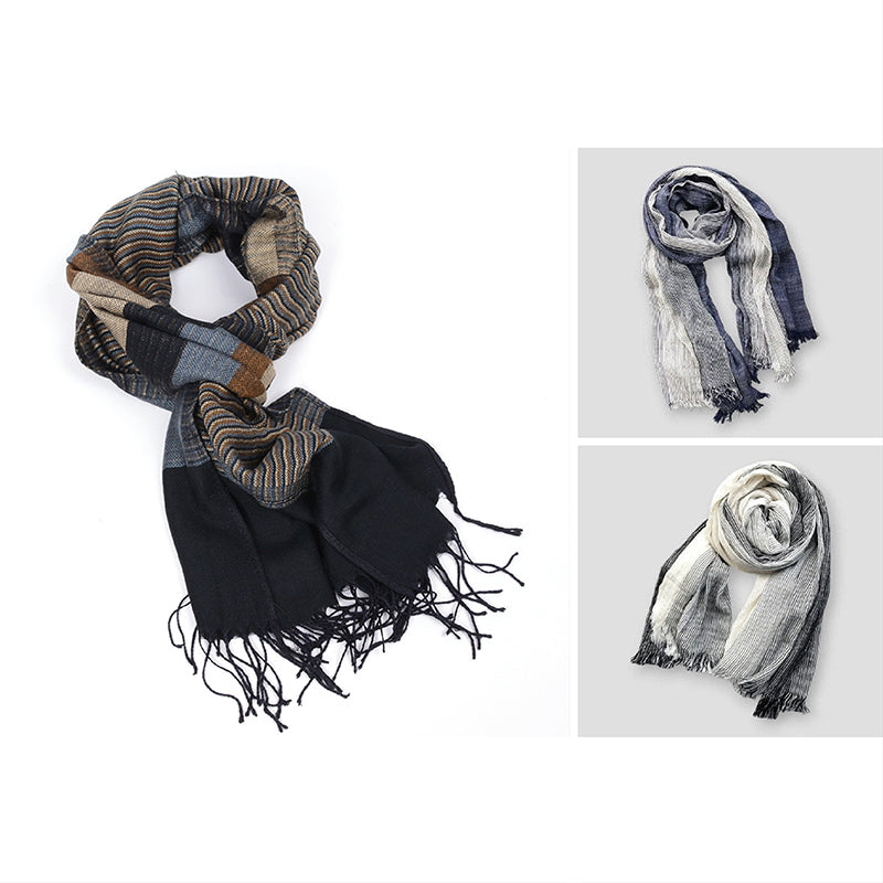 Lorenzo Vitali Il Vento Di Moda women's scarf elegant winter wrap sophisticated pattern cotton blend