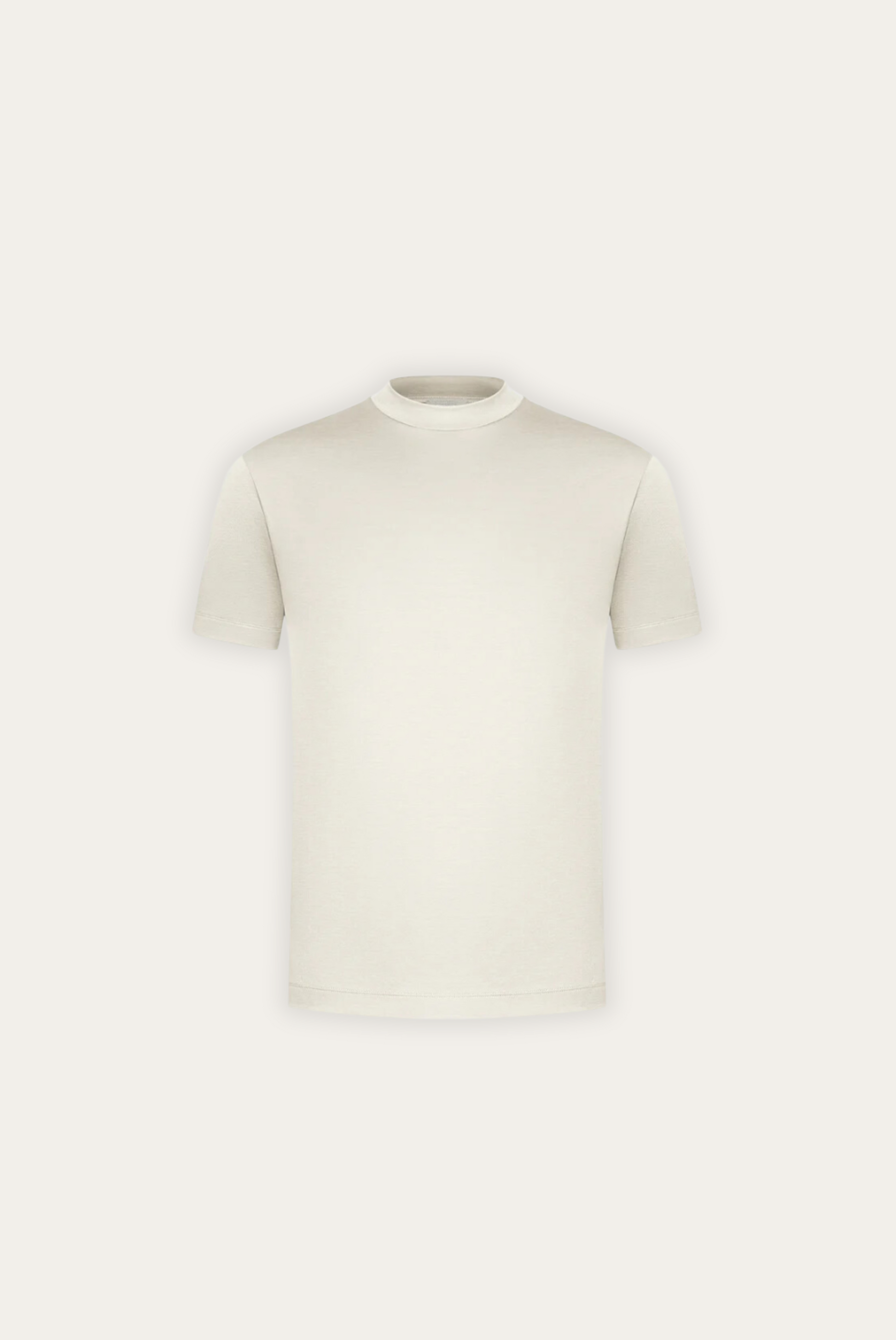 Army green mercerized cotton tee with luxurious subtle sheen, 240 GSM premium structured everyday fit