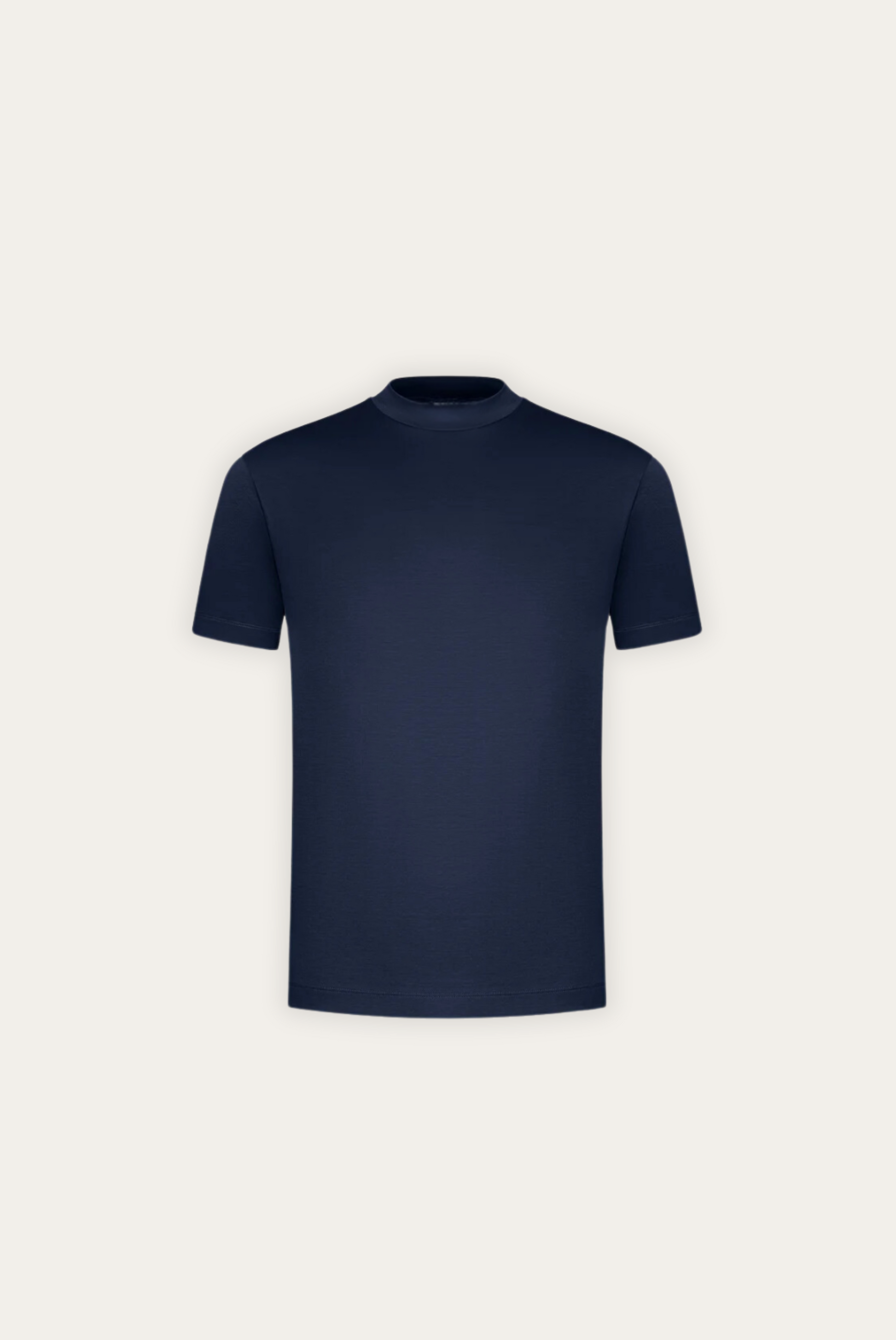 Army green mercerized cotton crew neck tee with luxurious shine, 240 GSM premium everyday wear