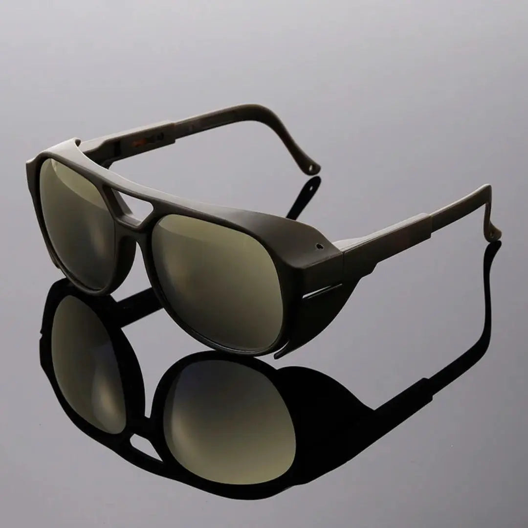 Infinity Edge unisex sunglasses round mirrored lenses translucent frame bold modern outdoor eyewear