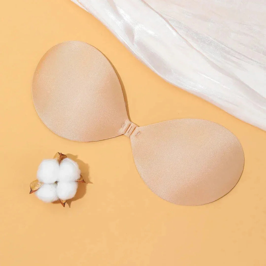 Nude self-adhesive strapless push-up bra seamless backless invisible lift lingerie