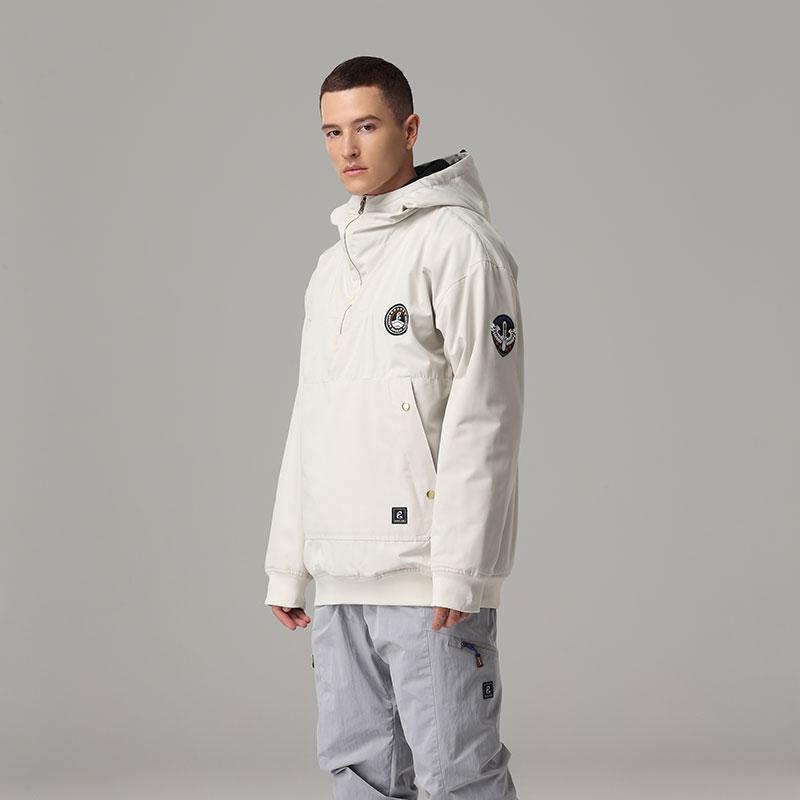 Searipe mens navy blue anorak fleece hooded jacket 10K waterproof mountain explorer pullover