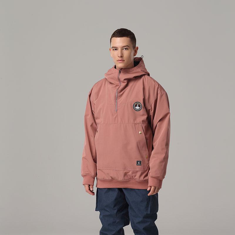 Searipe men's anorak fleece hooded jacket navy blue mountain explorer 10K waterproof pullover