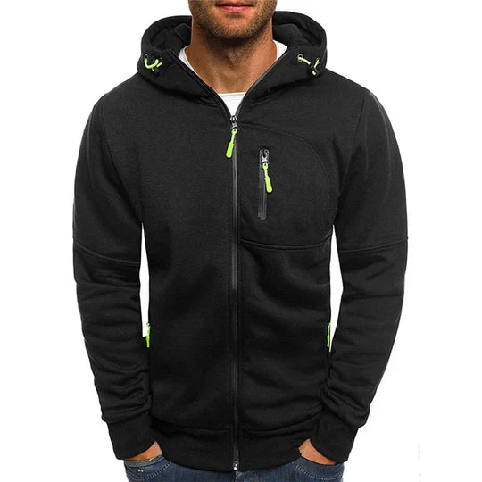 Jacks men's gray zip-up hoodie sweatshirt casual fit with full-zip closure for all-day comfort