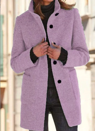 Sophie women's wool-effect winter coat, structured silhouette with textured finish for elegant warmth