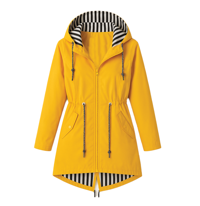 Bonnie women's lightweight windbreaker breathable polyester adjustable hood flattering silhouette