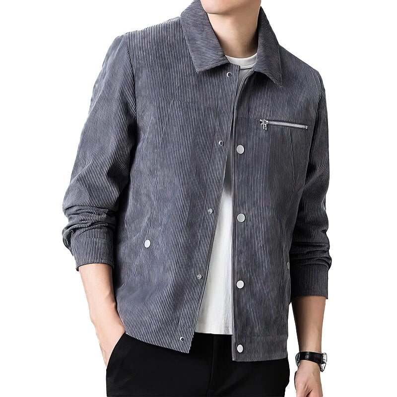 Men's dark velvet transitional jacket slim-fit silhouette with premium luxurious fabric for modern professionals