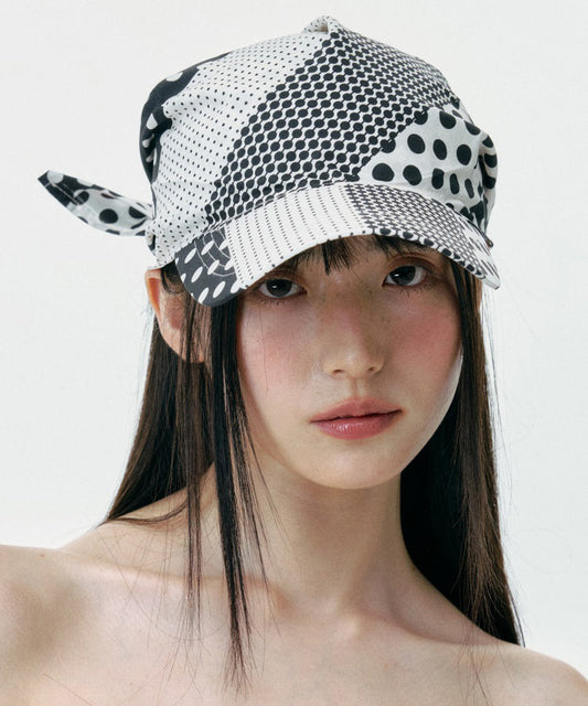 Casquette de baseball à pois noirs et blancs de style japonais - Urbann-Vibe
