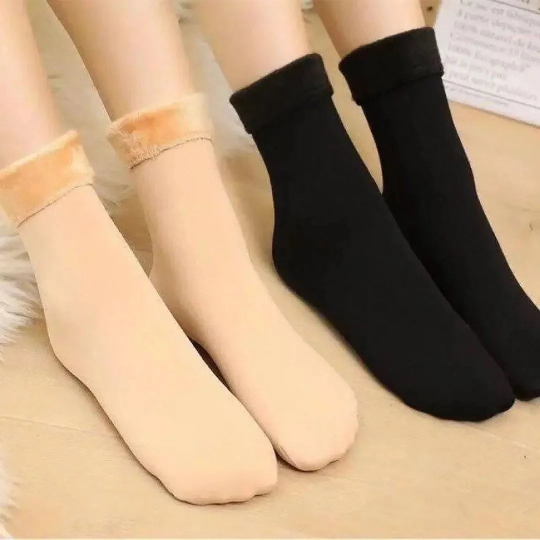Jill thermal fleece-lined socks for cold weather, breathable lightweight fit with plush heat-trapping interior