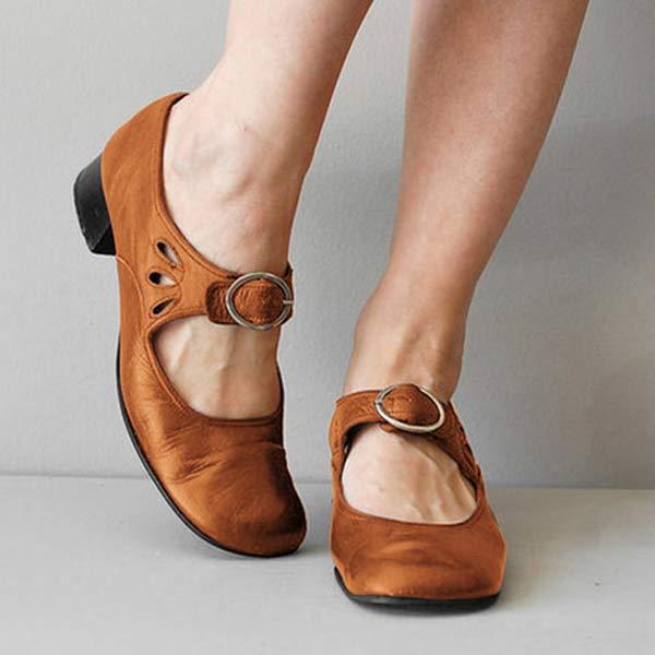 Jolien tan leather slip-on sandals with contoured ergonomic footbed for all-day comfort