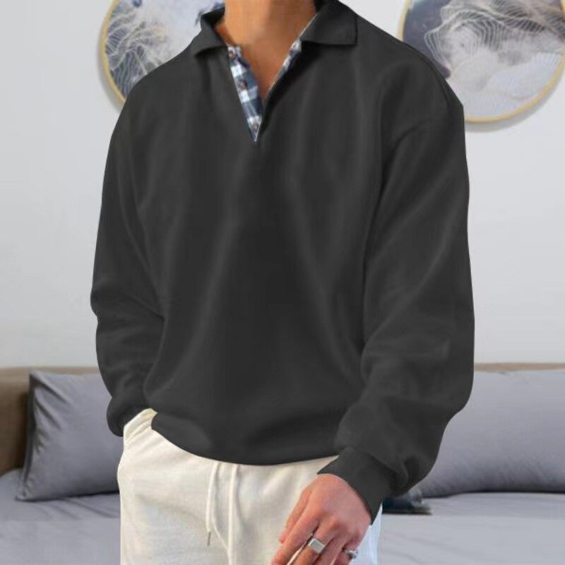 Benedikt men's lightweight breathable knit sweater in neutral tone, relaxed summer casual fit