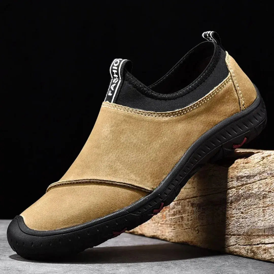 Men's slip-on urban loafers premium suede upper breathable lining anti-slip grip city style