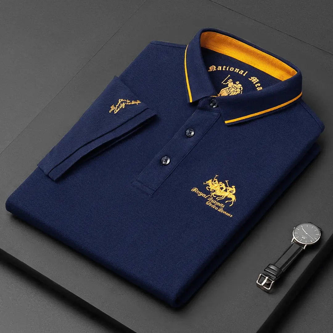 Men's Kaito classic polo shirt, breathable soft fabric, smart-casual fit with discreet embroidery