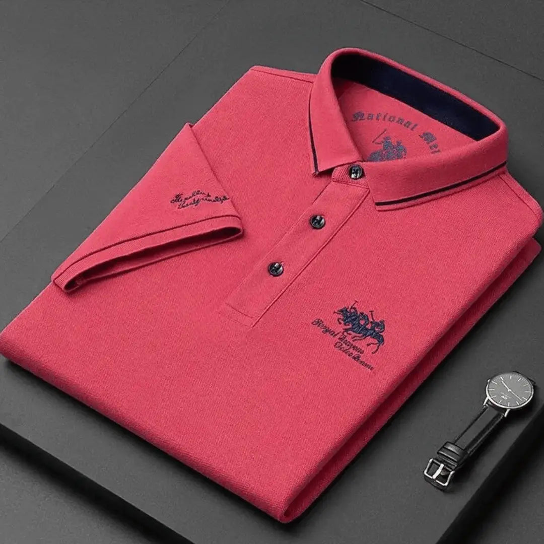 Kaito men's classic polo shirt breathable fabric durable stitching discreet embroidery smart-casual
