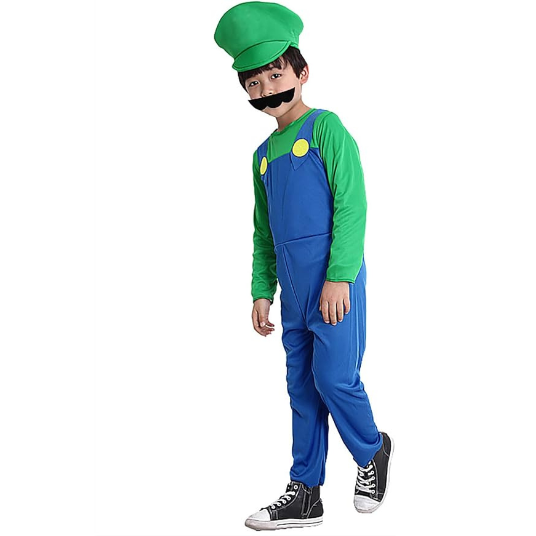 Kids retro video game jumpsuit lightweight polyester bright pixel cartoon design Halloween costume