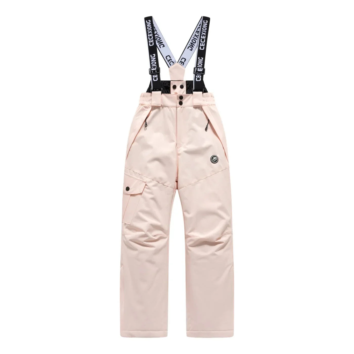 Kids unisex ski pants windproof water-repellent polyester winter snow sports warm comfortable fit