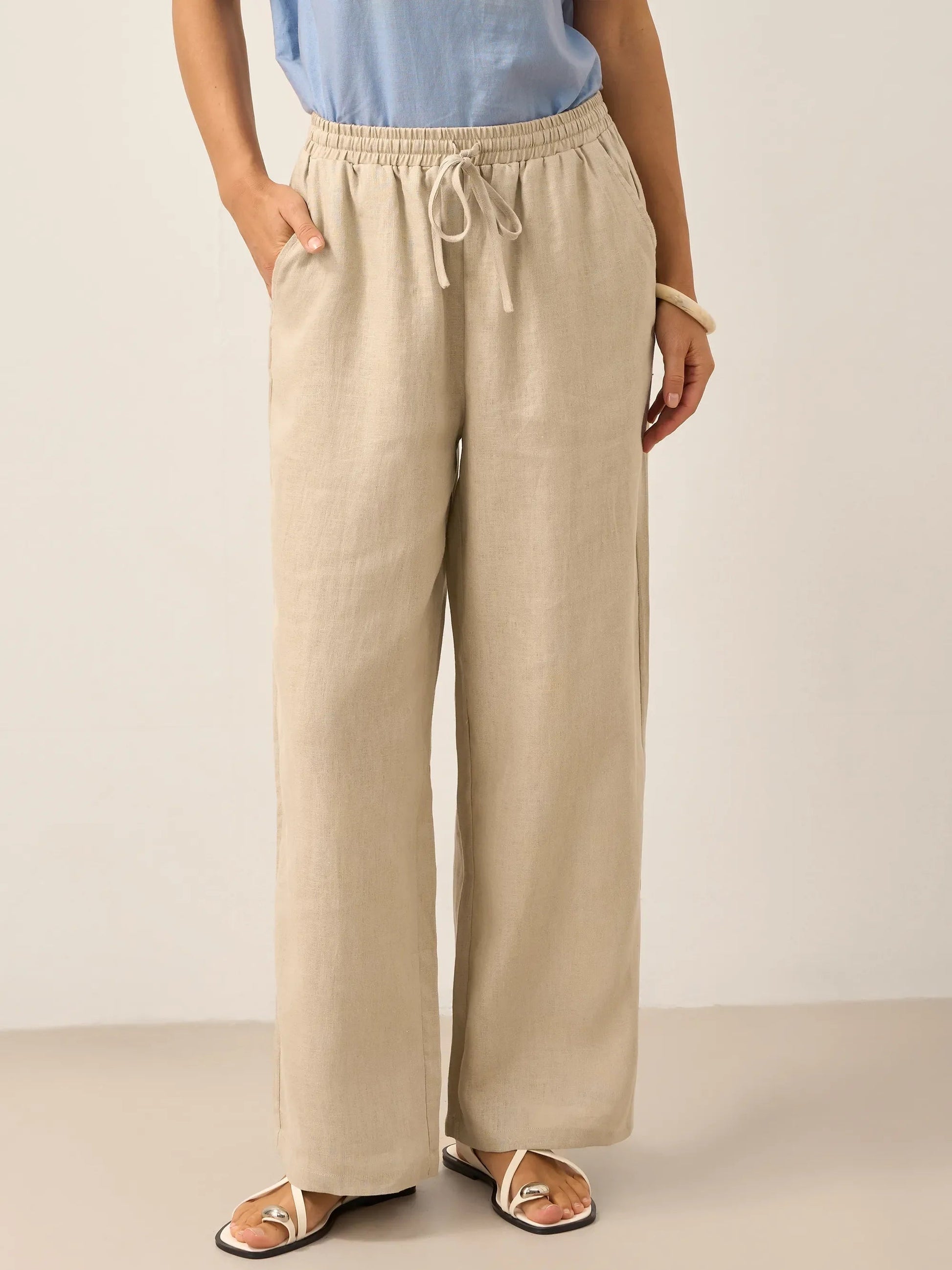 Selah women's loose fit linen pants breathable lightweight natural fabric everyday summer comfort