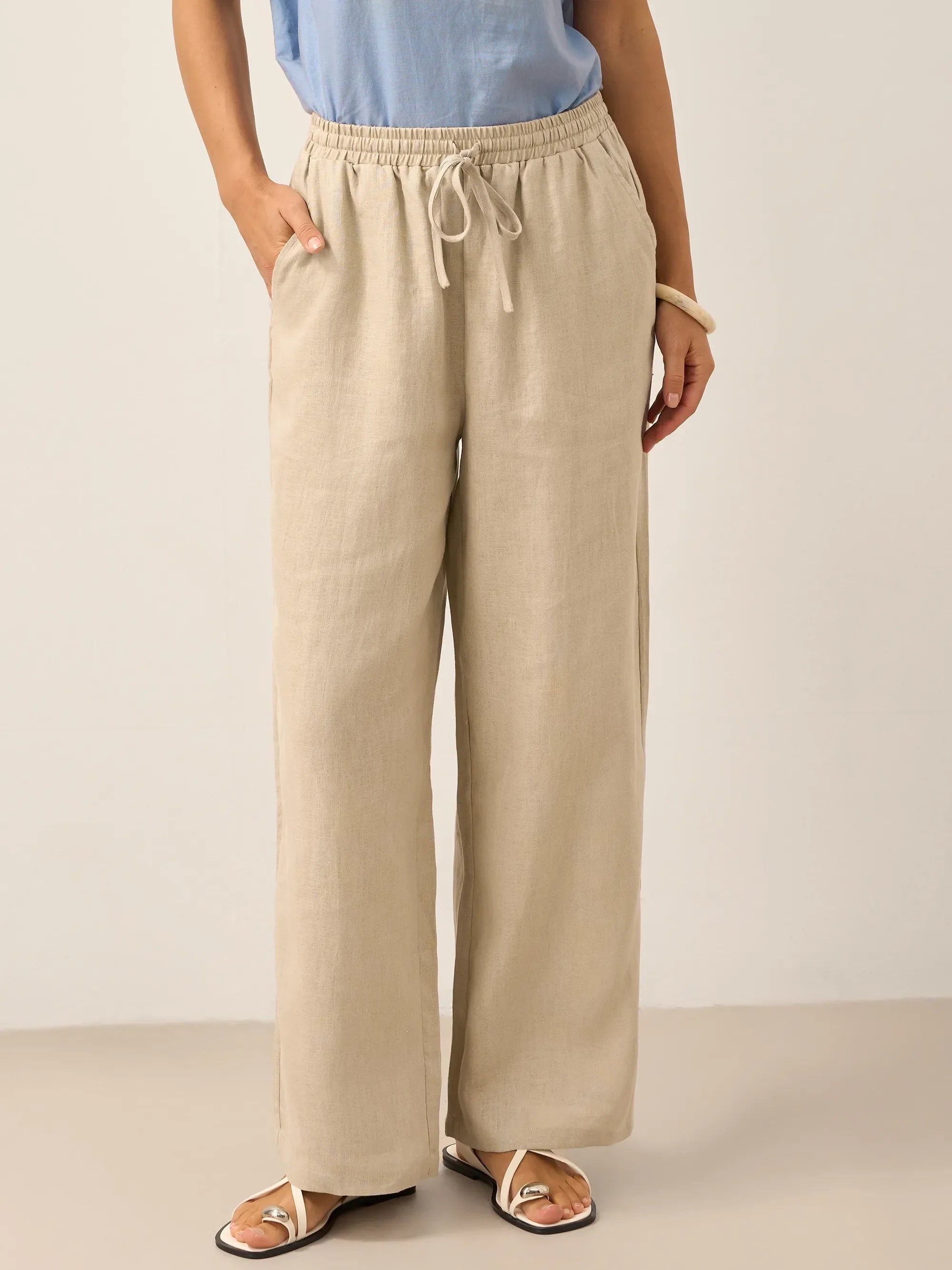 Selah women's loose fit linen pants breathable lightweight natural fabric everyday summer comfort