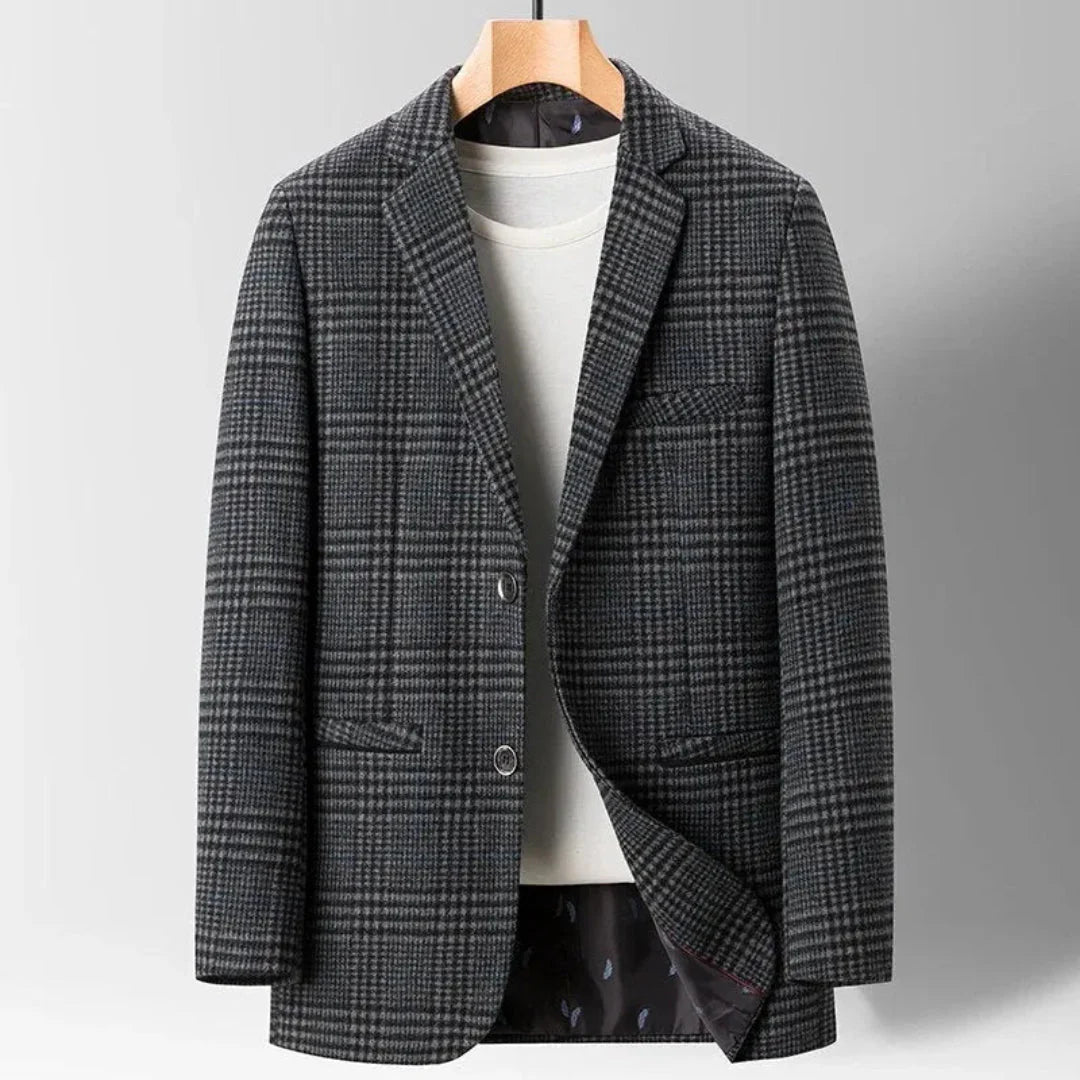 Kyle tailored overcoat structured silhouette premium fabric sleek professional fit versatile smart-casual outer layer