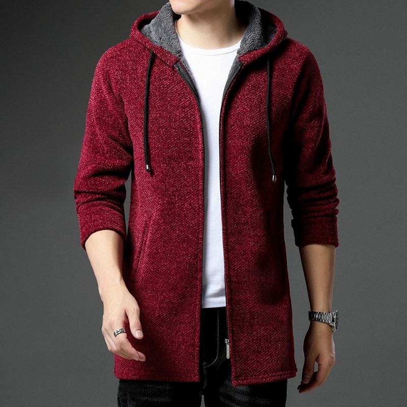 Men's fleece-lined knit vest in neutral tone, sleeveless cold-weather layering piece with thermal insulation