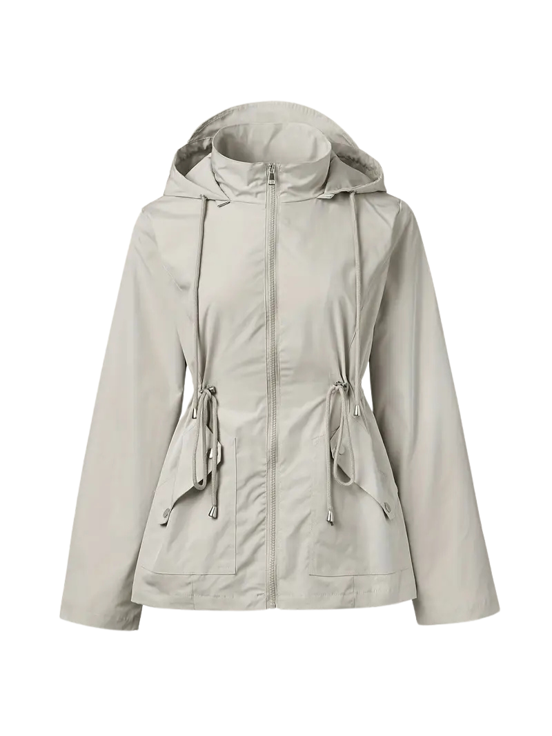 Women's waterproof jacket modern fit city-ready style breathable rain protection trendy design