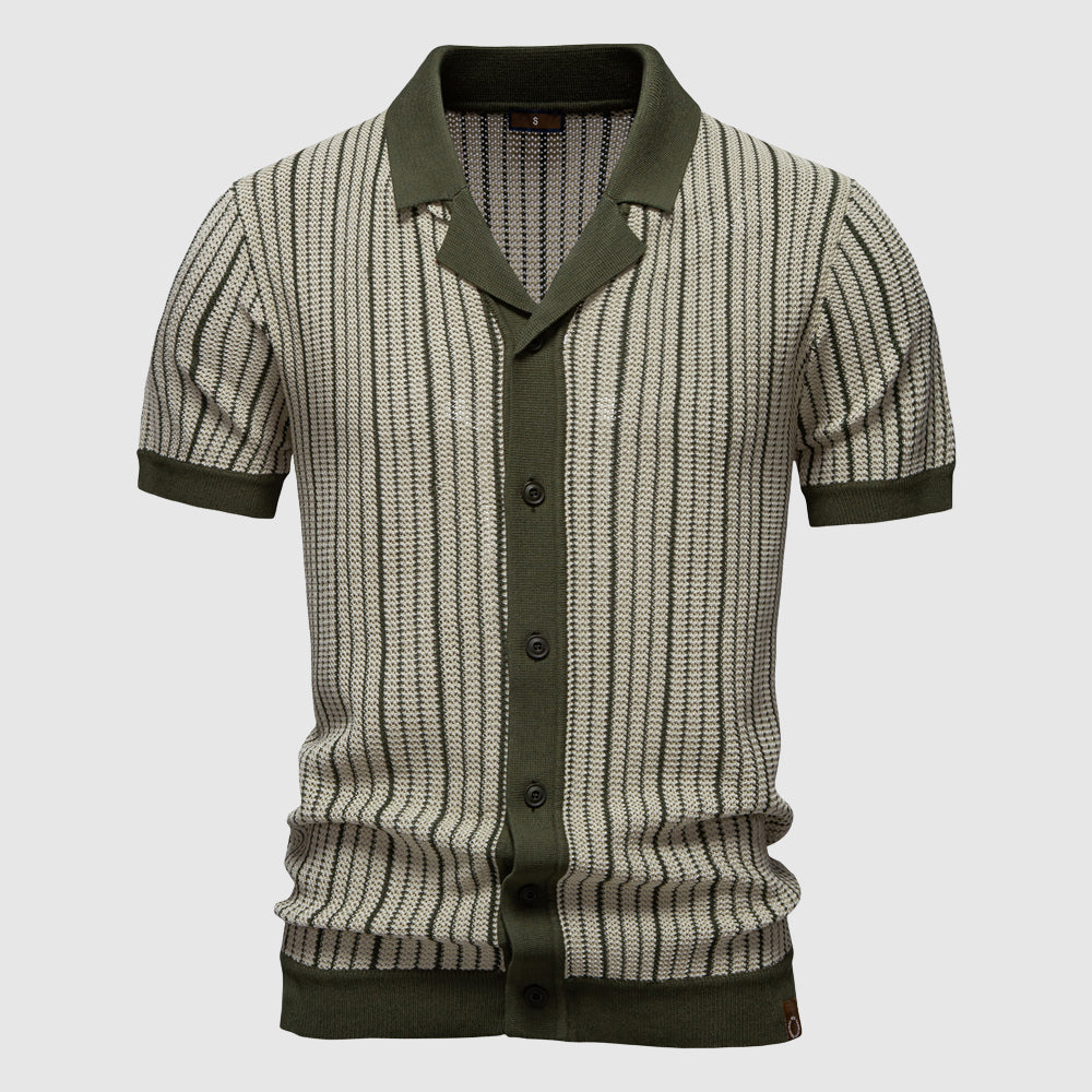 Alessandro Veneti L'Arte luxury silken knit polo shirt soft drape casual elegant summer style