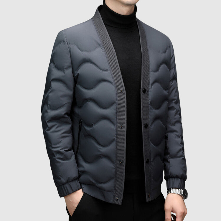 Roberto Russo minimalist lightweight men's down jacket premium duck-down insulated slim urban outerwear