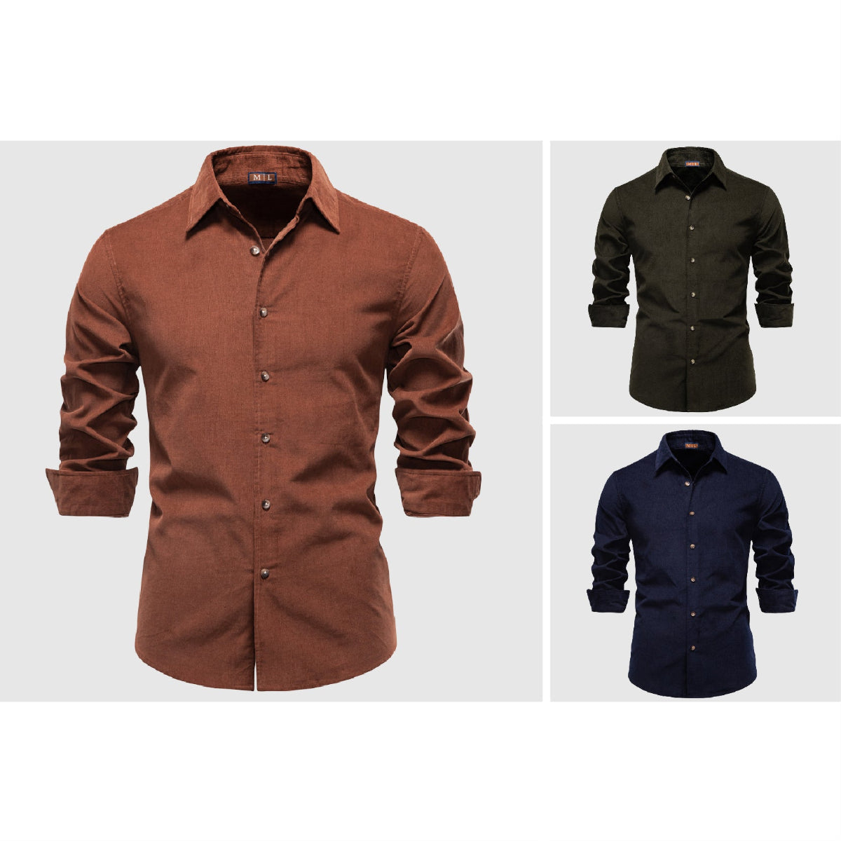 Men's beige cotton blend classic collar shirt by Alessandro Veneti, breathable modern fit