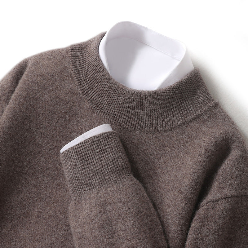 Lorenzo Vitali wool sweater classic O-neck luxury knit timeless silhouette premium comfort