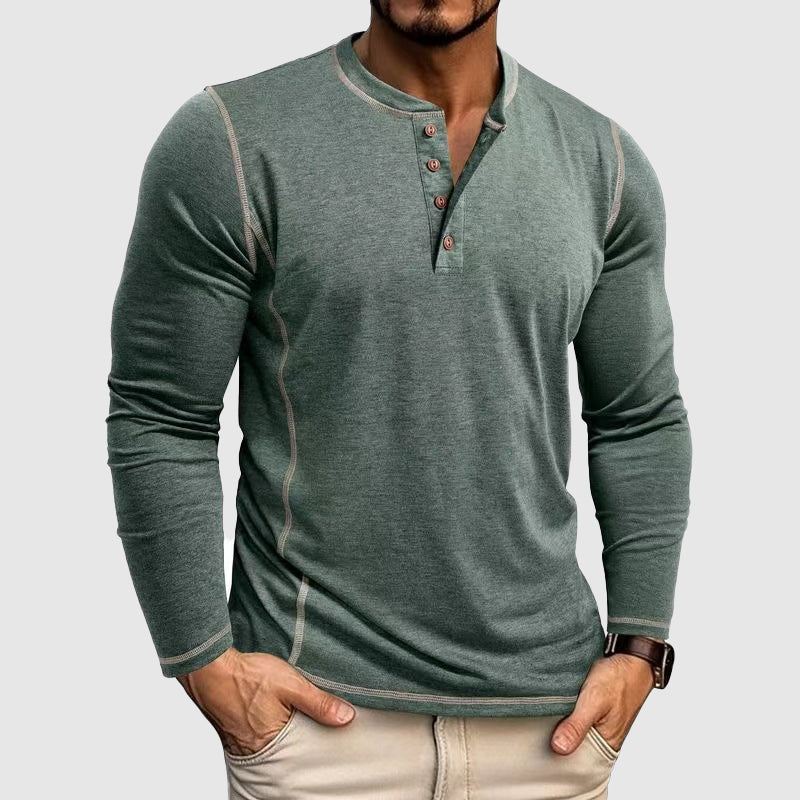 Alessandro Veneti relaxed fit comfort shirt earthy tones premium cotton blend unisex everyday casual