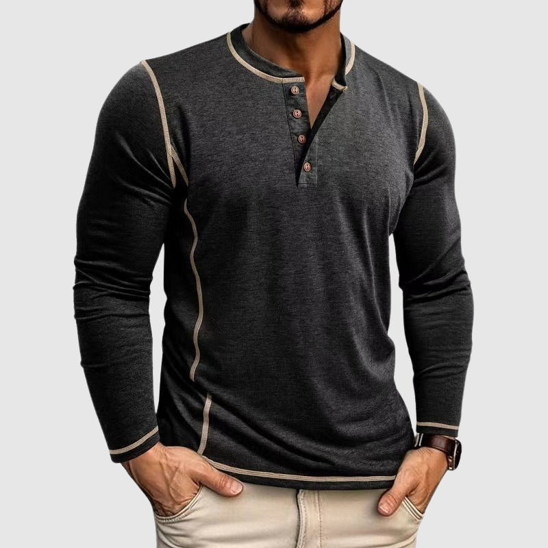 Alessandro Veneti relaxed fit comfort shirt earthy tones premium cotton blend unisex everyday casual