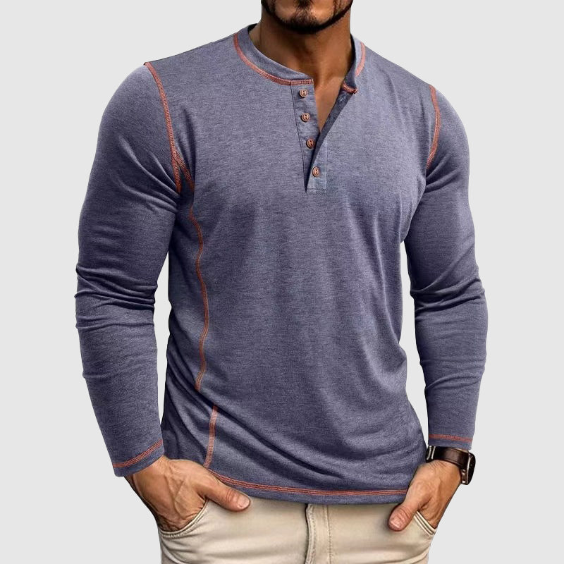 Alessandro Veneti relaxed fit comfort shirt earthy tones premium cotton blend unisex everyday casual style