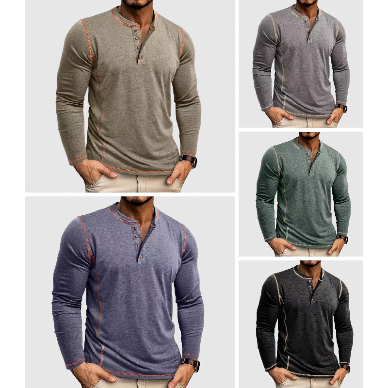 Alessandro Veneti relaxed fit comfort shirt in earthy tones, premium cotton blend unisex everyday essential