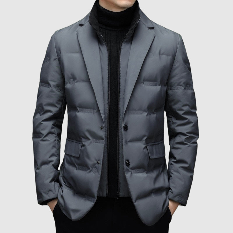 Marco Bianchi quilted puffer jacket streamlined fit cold-weather city wear poly-blend shell