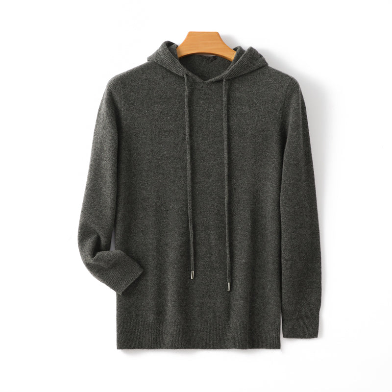 Roberto Russo gray cashmere hoodie relaxed-fit wool blend ultra-soft lightweight lounge wear