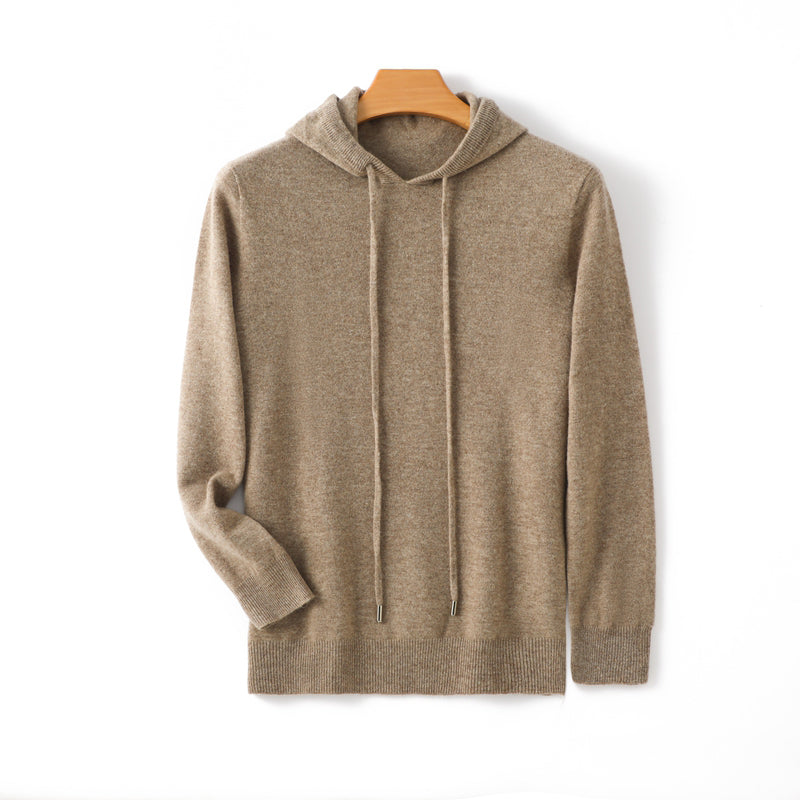 Roberto Russo gray wool-cashmere blend hoodie lightweight relaxed-fit lounge wear ultra-soft SilkenWeave