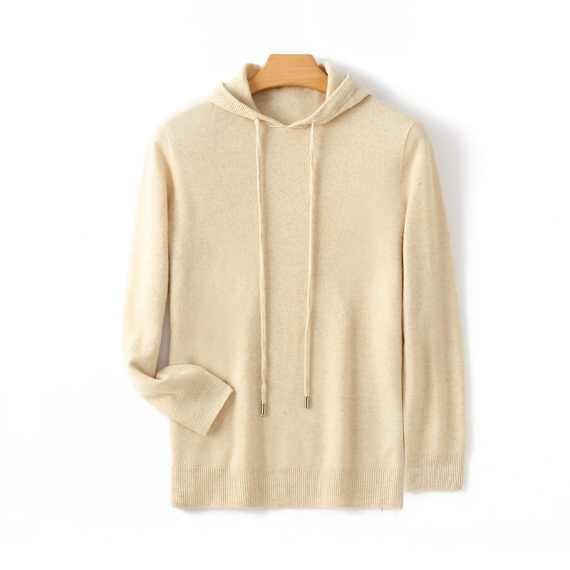 Roberto Russo grey wool-cashmere blend hoodie lightweight relaxed fit ultra-soft lounge wear